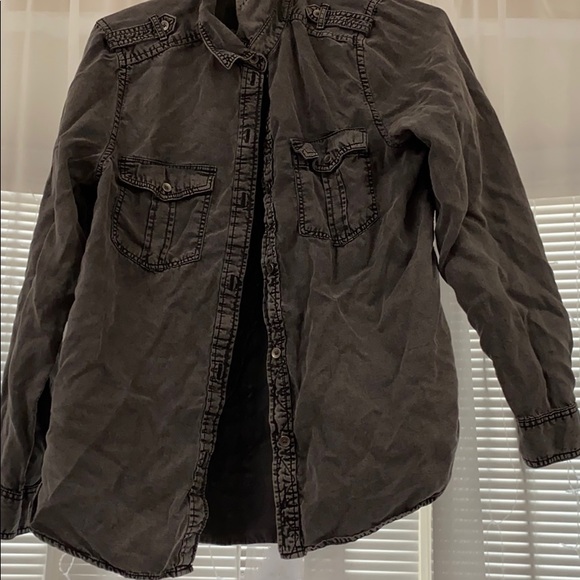 Black long sleeve button up from American eagle - Picture 1 of 1